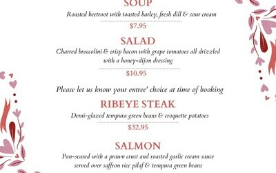 Eco Cafe' Valentine's Day Menu 2023