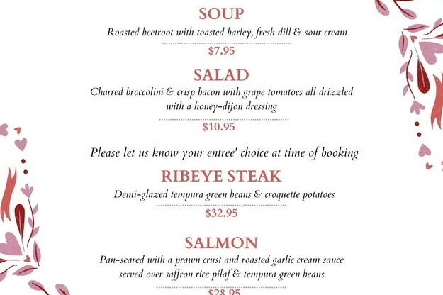 Eco Cafe' Valentine's Day Menu 2023